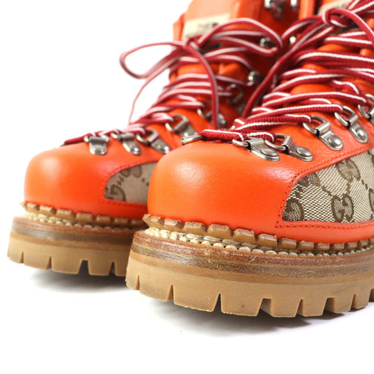 GUCCI boots 679927 leather Two-tone color (orange) North Face Collaboration 36