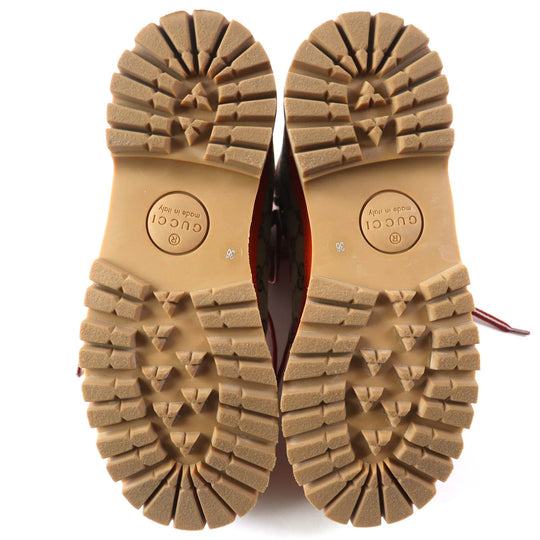GUCCI boots 679927 leather Two-tone color (orange) North Face Collaboration 36