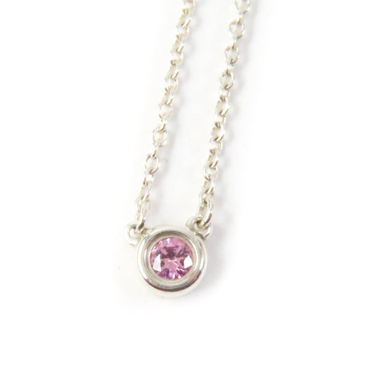 TIFFANY&Co. Necklace Main: SV925, Part: Pink sapphire Pink Silver El Saperetti Color by the Yard Pink Sapphire Pendant Women Used Authentic
