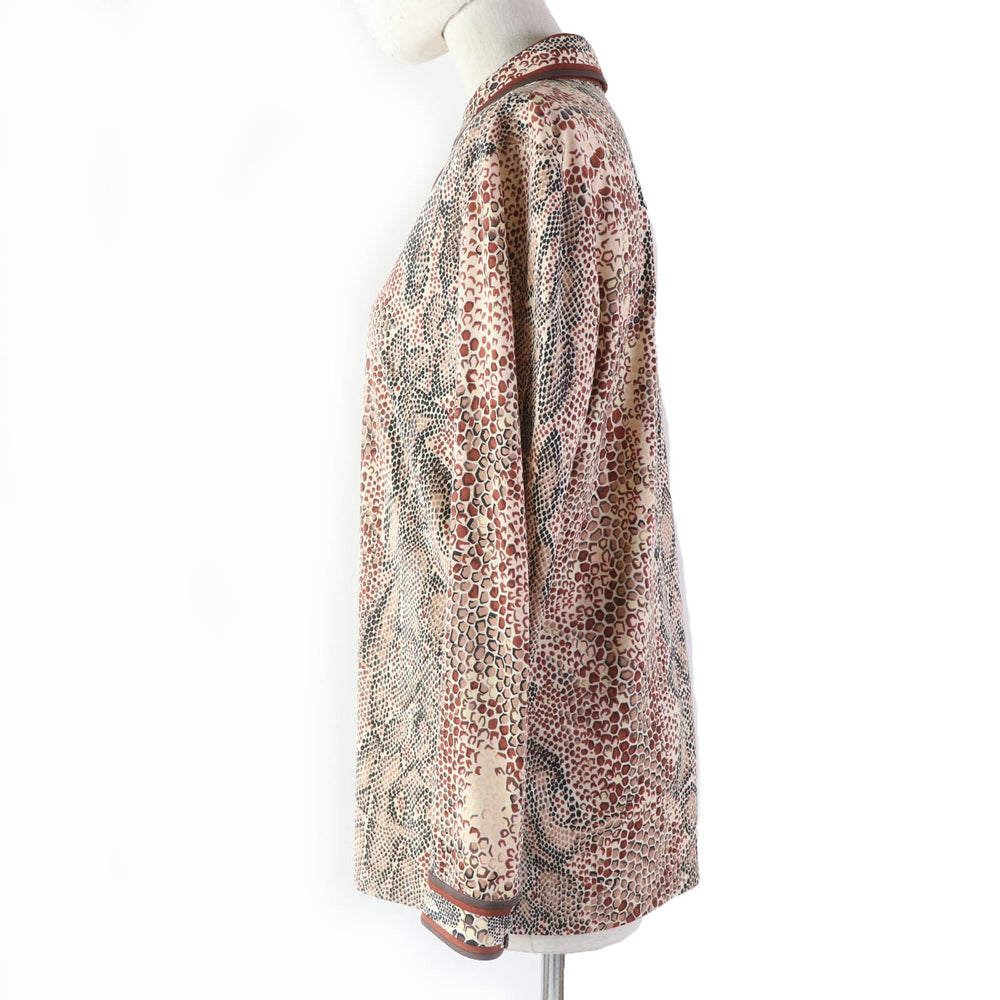 LEONARD FASHION blouse 0129231 Main: 65% acetate, Main: 35% polyester Brown type Women 40 Used Authentic