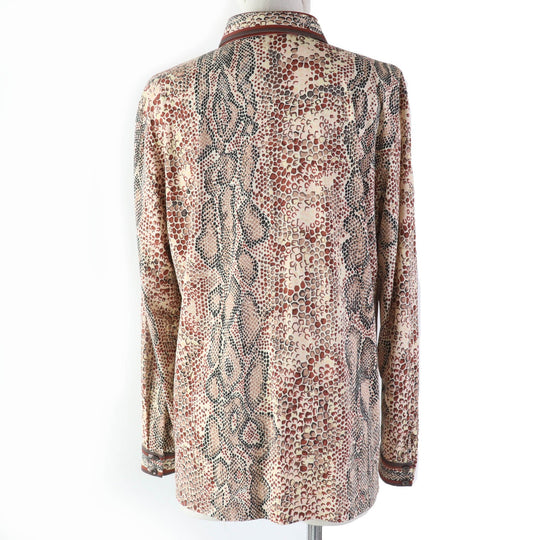 LEONARD FASHION blouse 0129231 Main: 65% acetate, Main: 35% polyester Brown type Women 40 Used Authentic