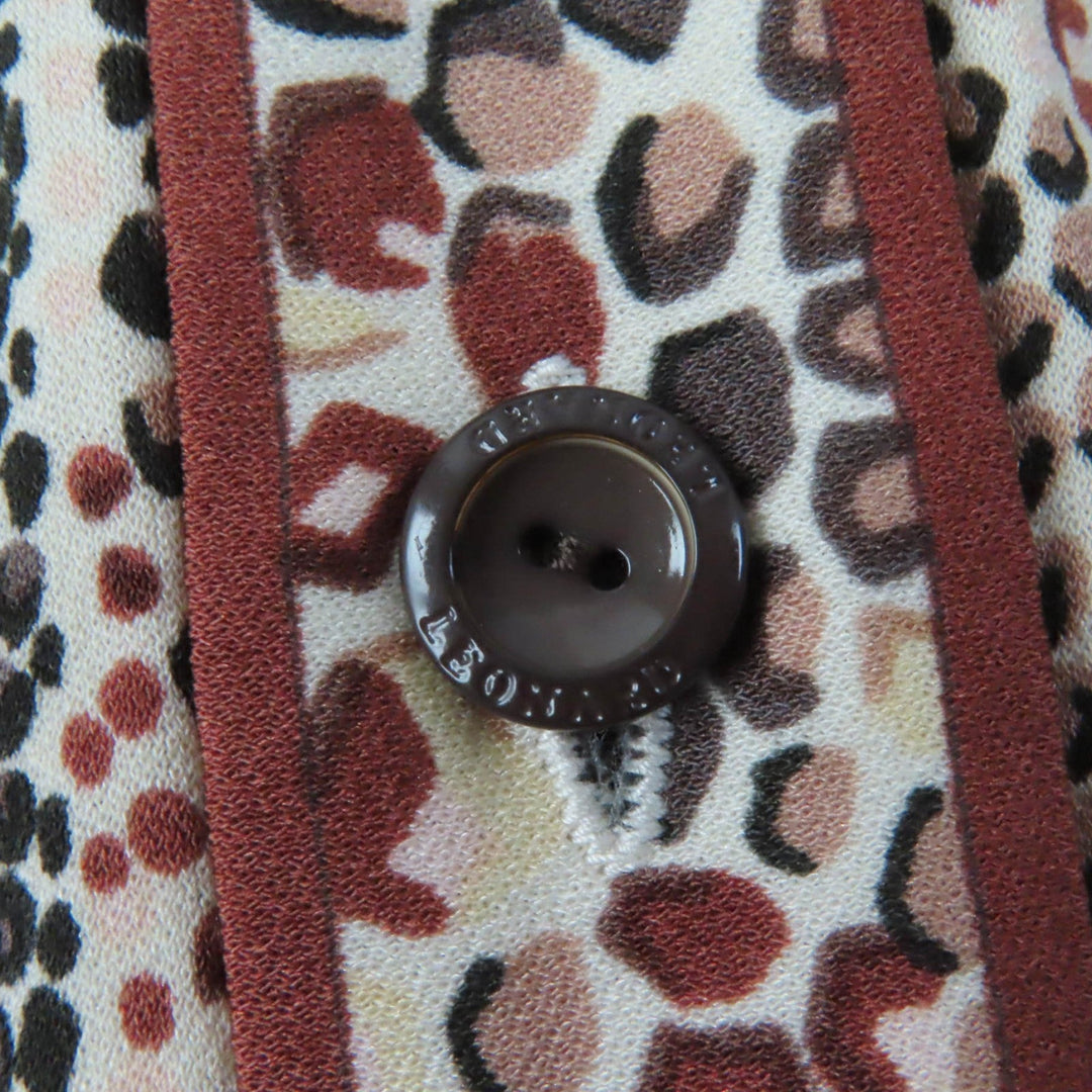 LEONARD FASHION blouse 0129231 Main: 65% acetate, Main: 35% polyester Brown type Women 40 Used Authentic