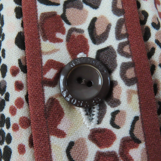 LEONARD FASHION blouse 0129231 Main: 65% acetate, Main: 35% polyester Brown type Women 40 Used Authentic