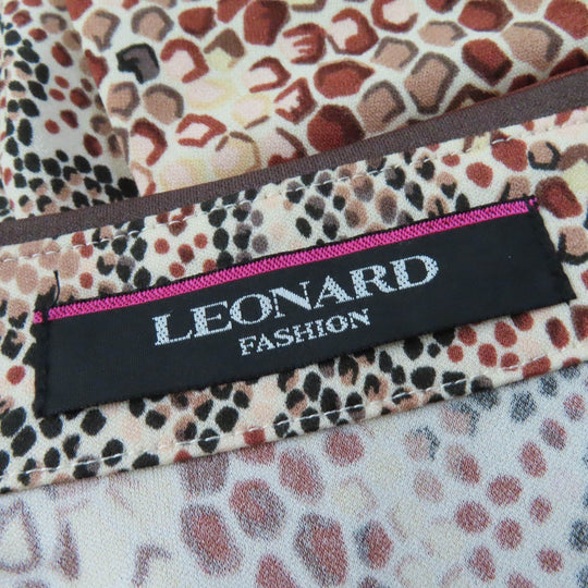 LEONARD FASHION blouse 0129231 Main: 65% acetate, Main: 35% polyester Brown type Women 40 Used Authentic