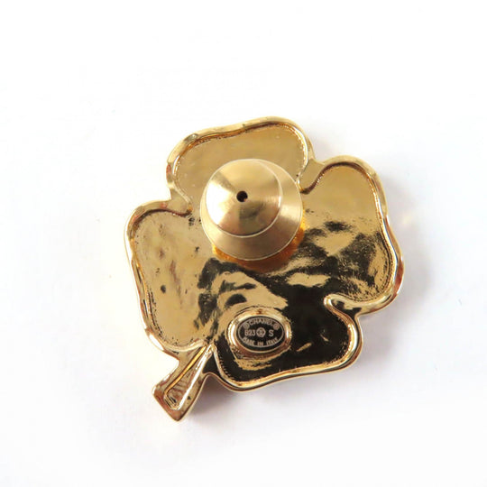 CHANEL Brooch B23S ABA782 Metal.Rhinestone Black gold Women Used Authentic