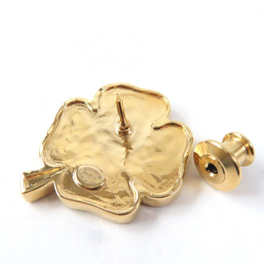 CHANEL Brooch B23S ABA782 Metal.Rhinestone Black gold Women Used Authentic