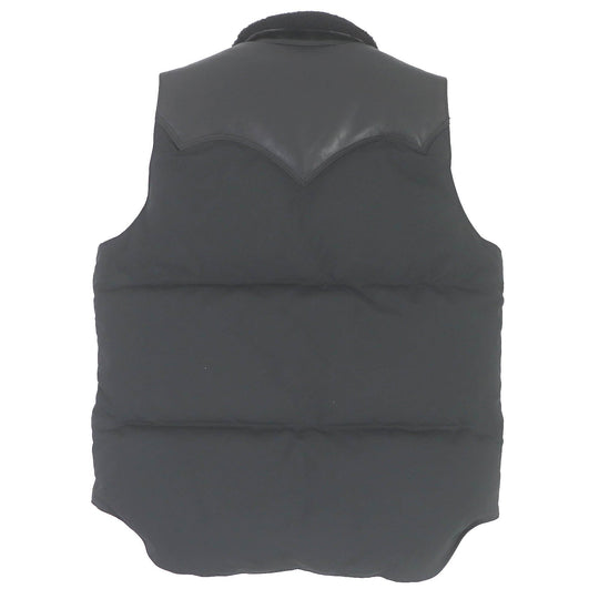 1piu1uguale3 Down vest MRB104 leather black 113 CHRISTY VEST mens 4 Used Authentic