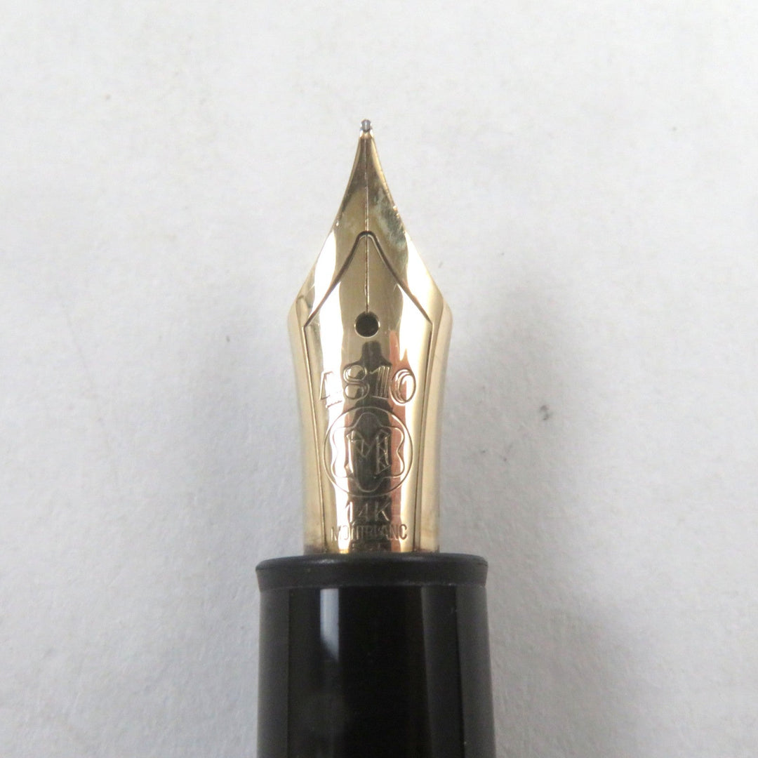 MONTBLANC fountain pen Main: Resin, Gold Plated Nib: K14 Black gold Meisterstuck No.146 mens Used Authentic