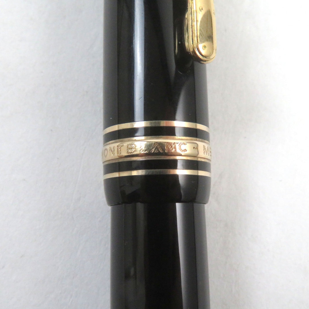 MONTBLANC fountain pen Main: Resin, Gold Plated Nib: K14 Black gold Meisterstuck No.146 mens Used Authentic