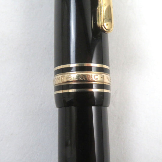 MONTBLANC fountain pen Main: Resin, Gold Plated Nib: K14 Black gold Meisterstuck No.146 mens Used Authentic