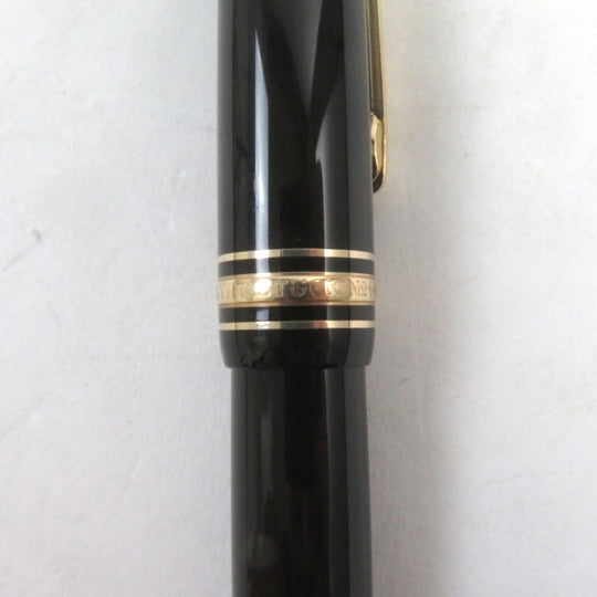 MONTBLANC fountain pen Main: Resin, Gold Plated Nib: K14 Black gold Meisterstuck No.146 mens Used Authentic