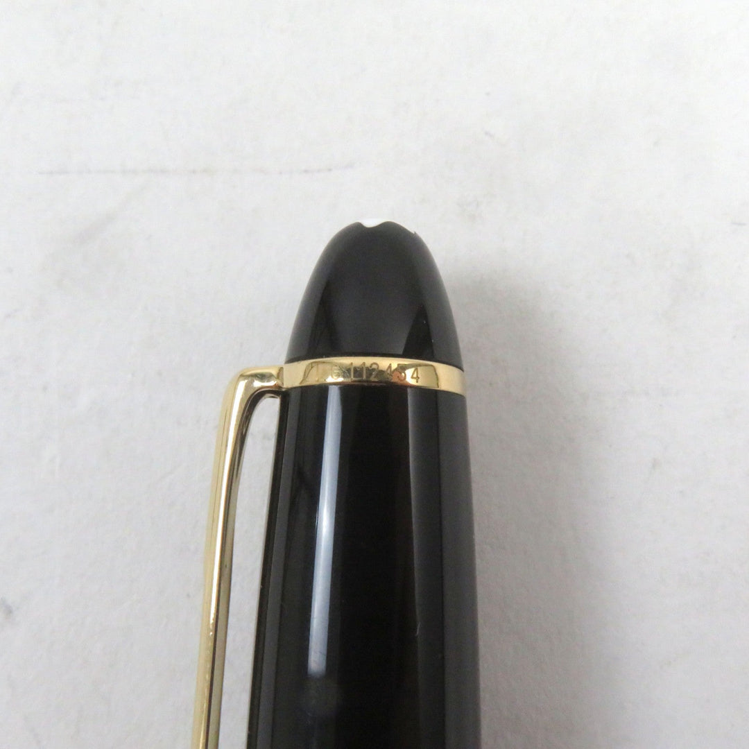 MONTBLANC fountain pen Main: Resin, Gold Plated Nib: K14 Black gold Meisterstuck No.146 mens Used Authentic