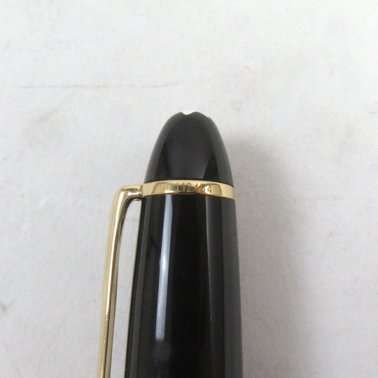 MONTBLANC fountain pen Main: Resin, Gold Plated Nib: K14 Black gold Meisterstuck No.146 mens Used Authentic