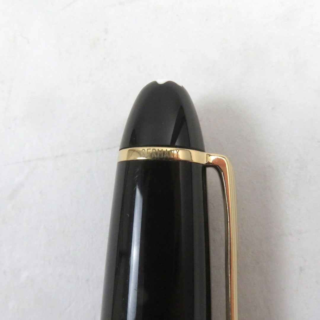 MONTBLANC fountain pen Main: Resin, Gold Plated Nib: K14 Black gold Meisterstuck No.146 mens Used Authentic