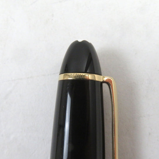 MONTBLANC fountain pen Main: Resin, Gold Plated Nib: K14 Black gold Meisterstuck No.146 mens Used Authentic