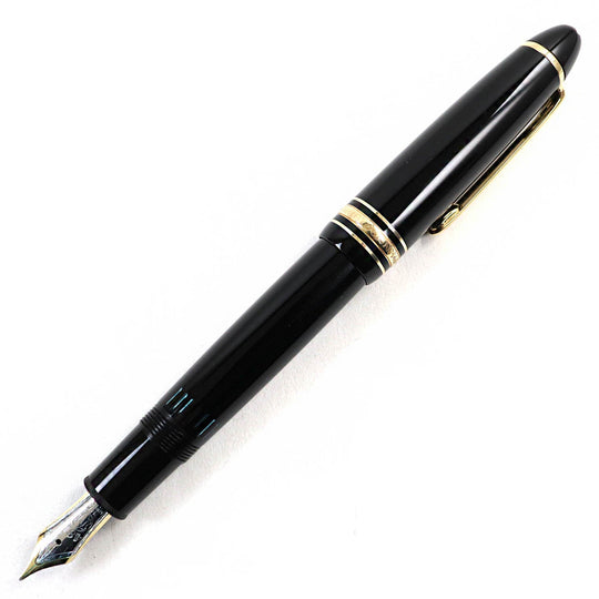 MONTBLANC fountain pen Main: Resin, Gold Plated Nib: K14 Black gold Meisterstuck No.146 mens Used Authentic