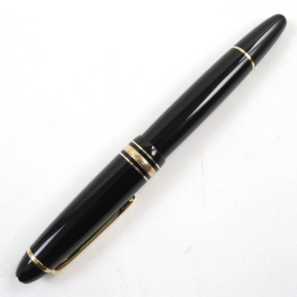 MONTBLANC fountain pen Main: Resin, Gold Plated Nib: K14 Black gold Meisterstuck No.146 mens Used Authentic