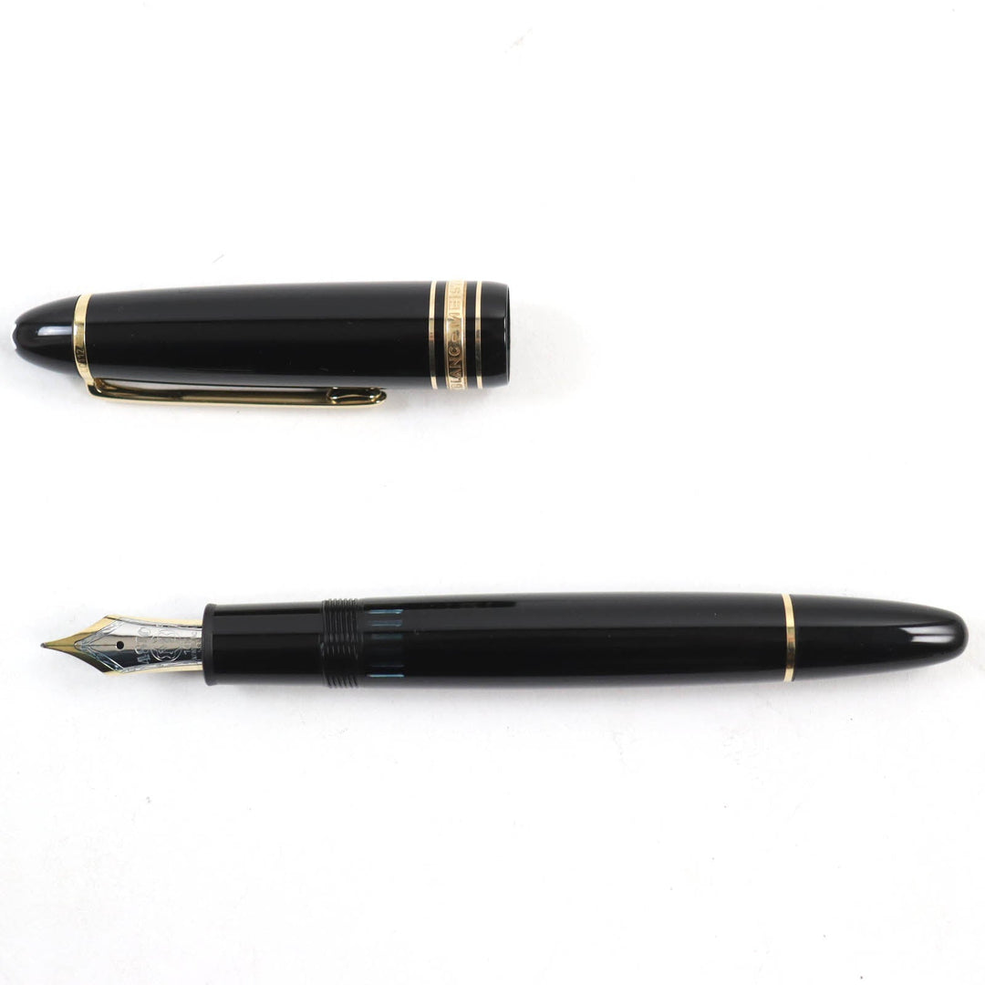 MONTBLANC fountain pen Main: Resin, Gold Plated Nib: K14 Black gold Meisterstuck No.146 mens Used Authentic