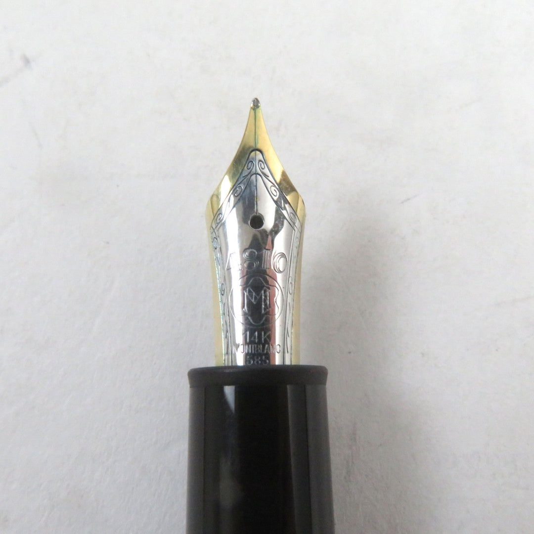 MONTBLANC fountain pen Main: Resin, Gold Plated Nib: K14 Black gold Meisterstuck No.146 mens Used Authentic