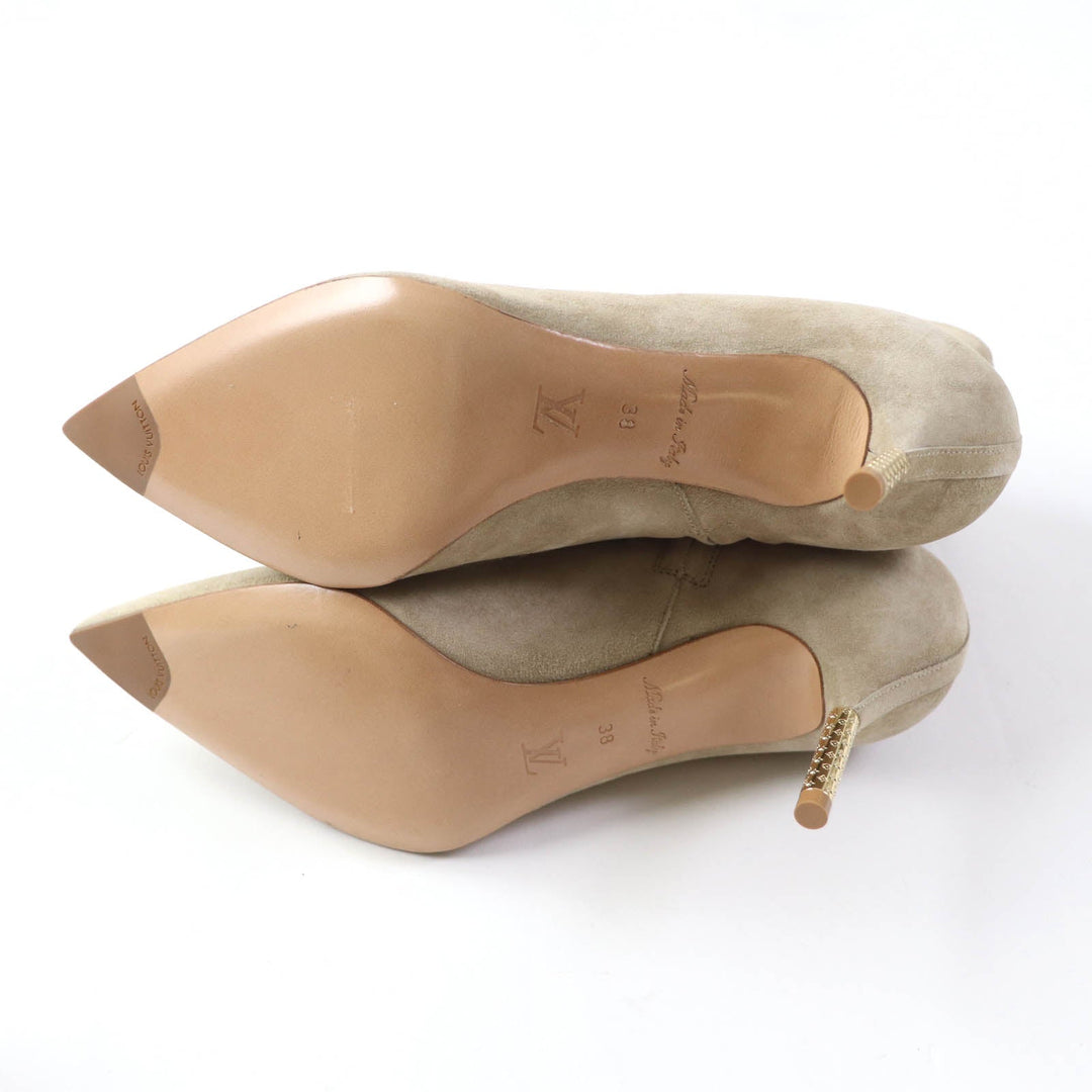 LOUIS VUITTON short boots 1A950H Main: Suede beige Ultimate Line Women 38 Used Authentic