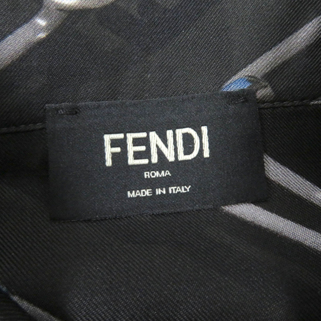 FENDI Long sleeve shirt FS0585 Main: 100% silk charcoal mens 39 Used Authentic