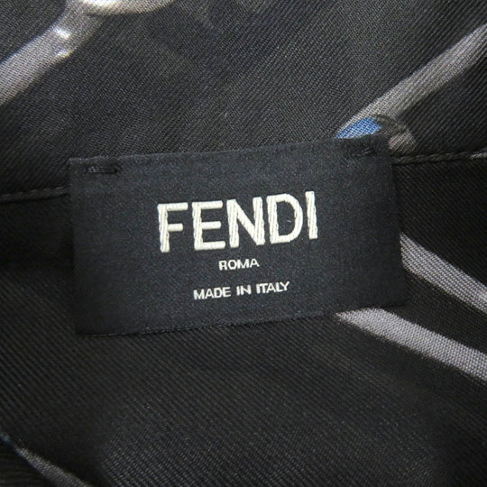 FENDI Long sleeve shirt FS0585 Main: 100% silk charcoal mens 39 Used Authentic