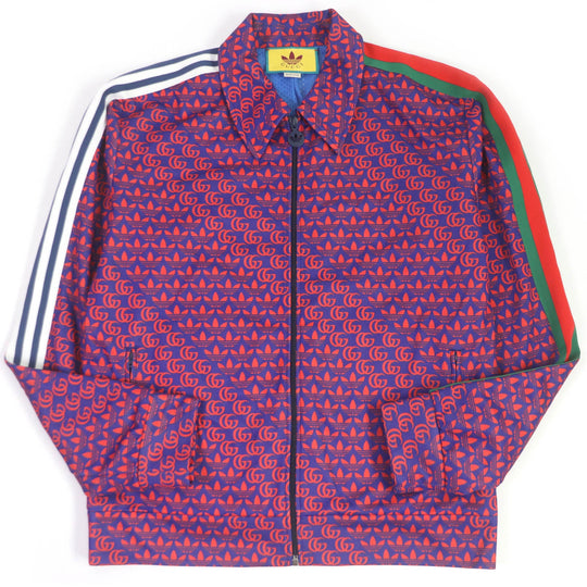 GUCCI Track jacket 692112 Outer: 55% polyester, Outer: 45% cotton, Lining: 100% polyester, Part: 100% nylon Blue red mens L Used Authentic