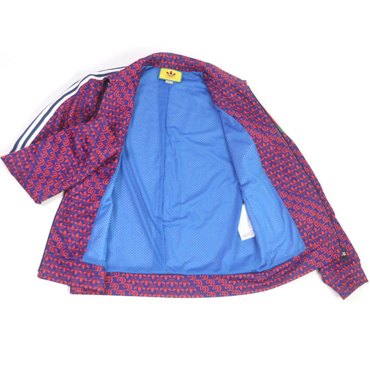 GUCCI Track jacket 692112 Outer: 55% polyester, Outer: 45% cotton, Lining: 100% polyester, Part: 100% nylon Blue red mens L Used Authentic