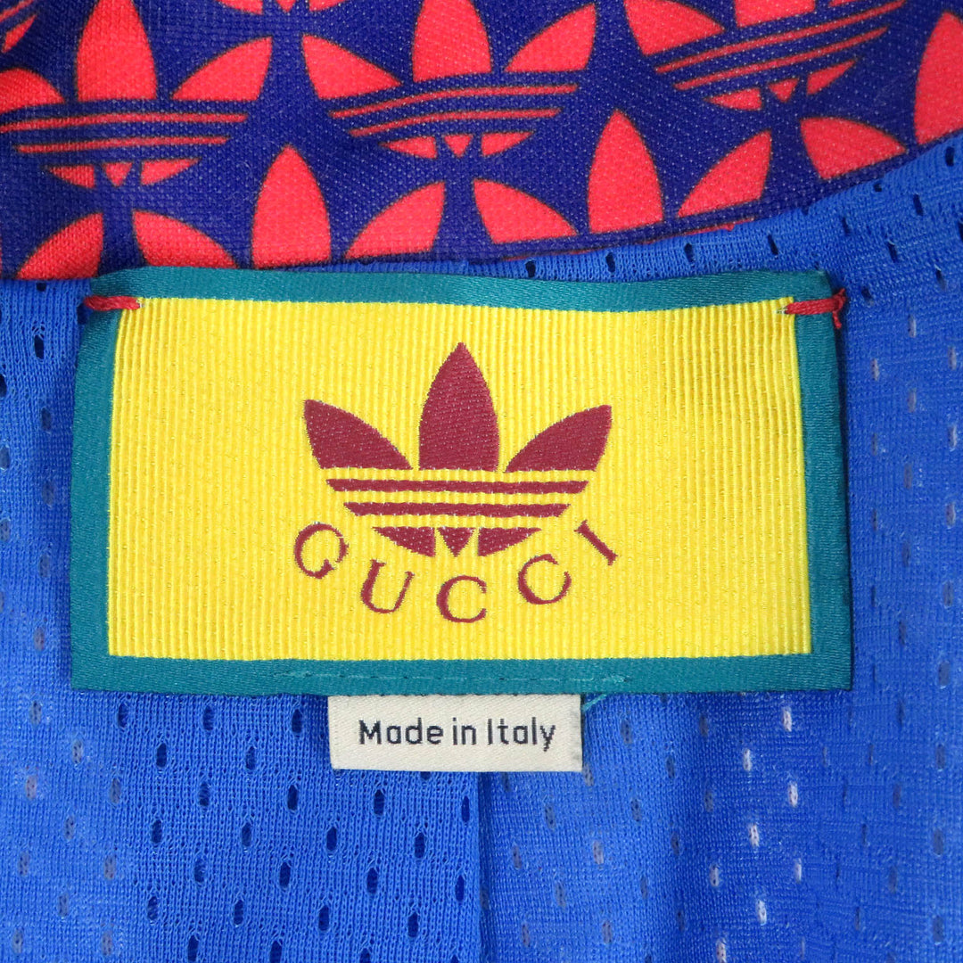 GUCCI Track jacket 692112 Outer: 55% polyester, Outer: 45% cotton, Lining: 100% polyester, Part: 100% nylon Blue red mens L Used Authentic