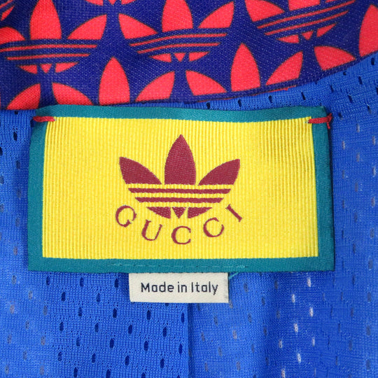 GUCCI Track jacket 692112 Outer: 55% polyester, Outer: 45% cotton, Lining: 100% polyester, Part: 100% nylon Blue red mens L Used Authentic