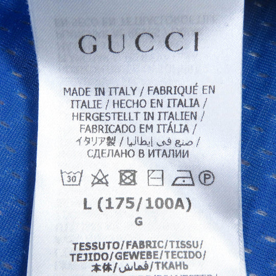 GUCCI Track jacket 692112 Outer: 55% polyester, Outer: 45% cotton, Lining: 100% polyester, Part: 100% nylon Blue red mens L Used Authentic