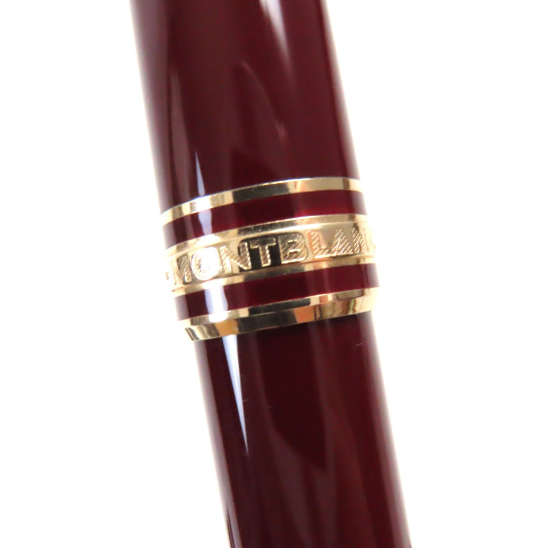 MONTBLANC Ballpoint pen Resin, Gold Plated Bordeaux Gold Meisterstck Classic mens Used Authentic