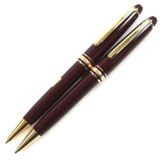 MONTBLANC Ballpoint pen Resin, Gold Plated Bordeaux Gold Meisterstck Classic mens Used Authentic