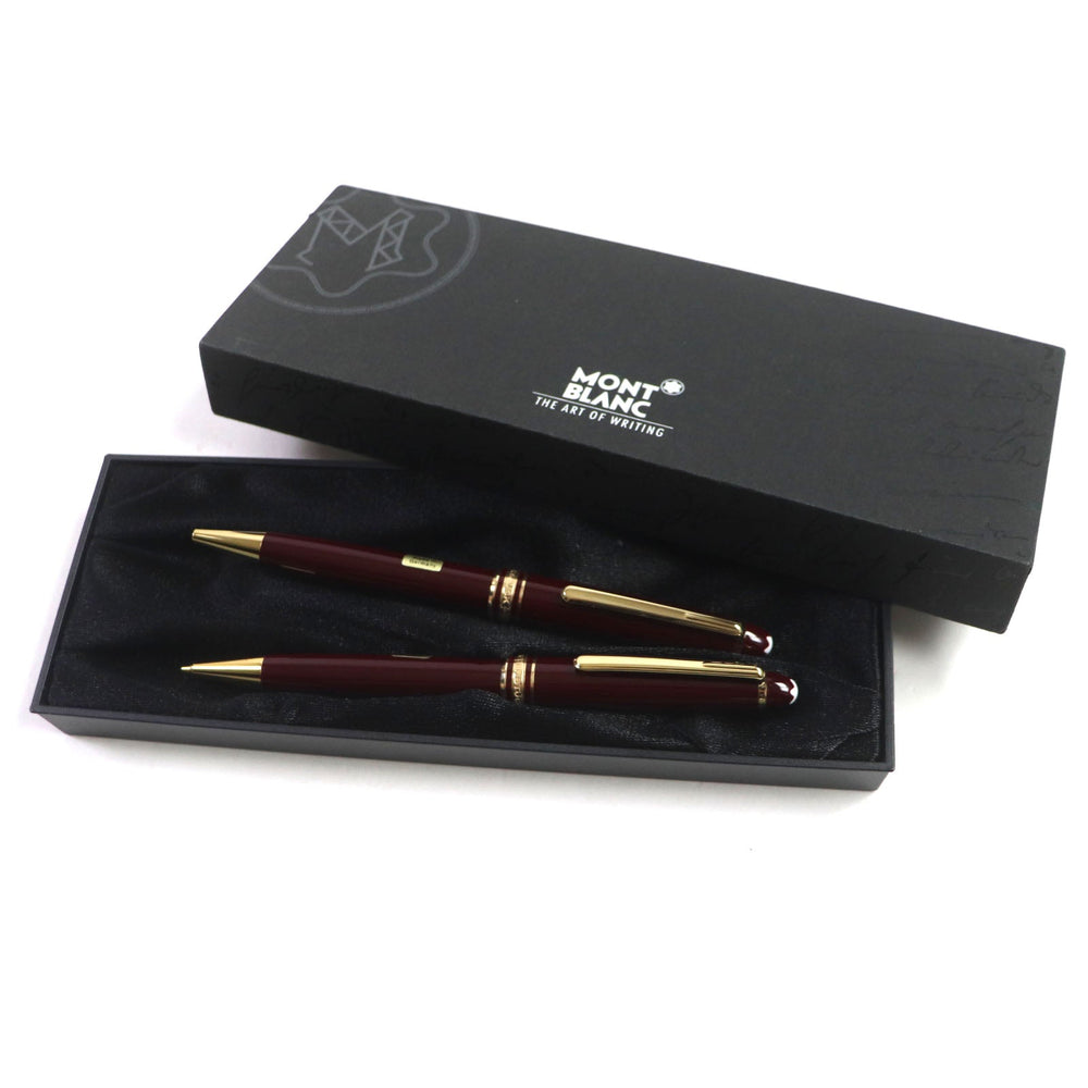MONTBLANC Ballpoint pen Resin, Gold Plated Bordeaux Gold Meisterstck Classic mens Used Authentic