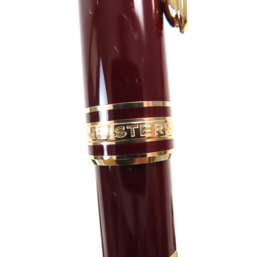 MONTBLANC Ballpoint pen Resin, Gold Plated Bordeaux Gold Meisterstck Classic mens Used Authentic