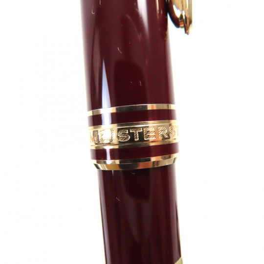 MONTBLANC Ballpoint pen Resin, Gold Plated Bordeaux Gold Meisterstck Classic mens Used Authentic