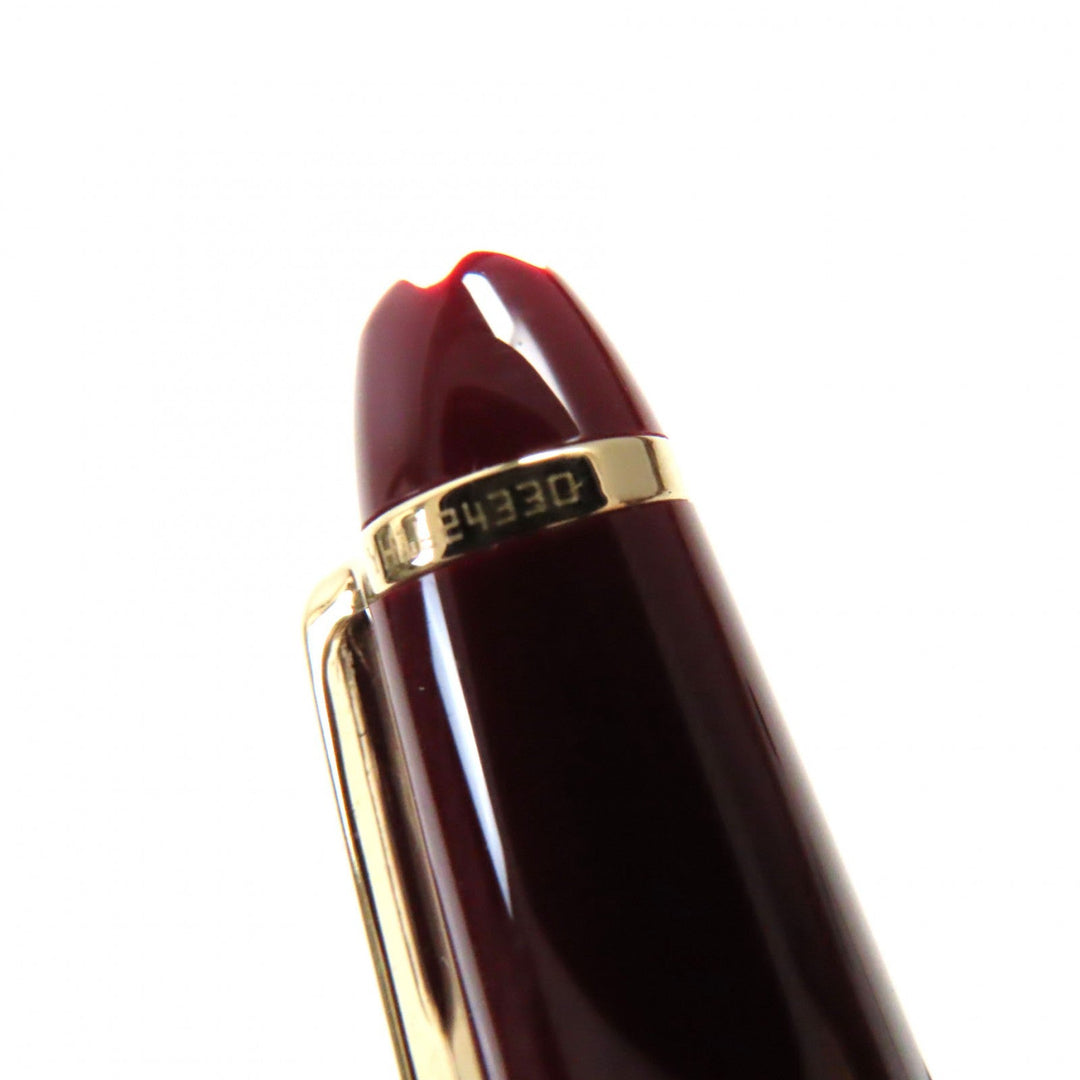 MONTBLANC Ballpoint pen Resin, Gold Plated Bordeaux Gold Meisterstck Classic mens Used Authentic