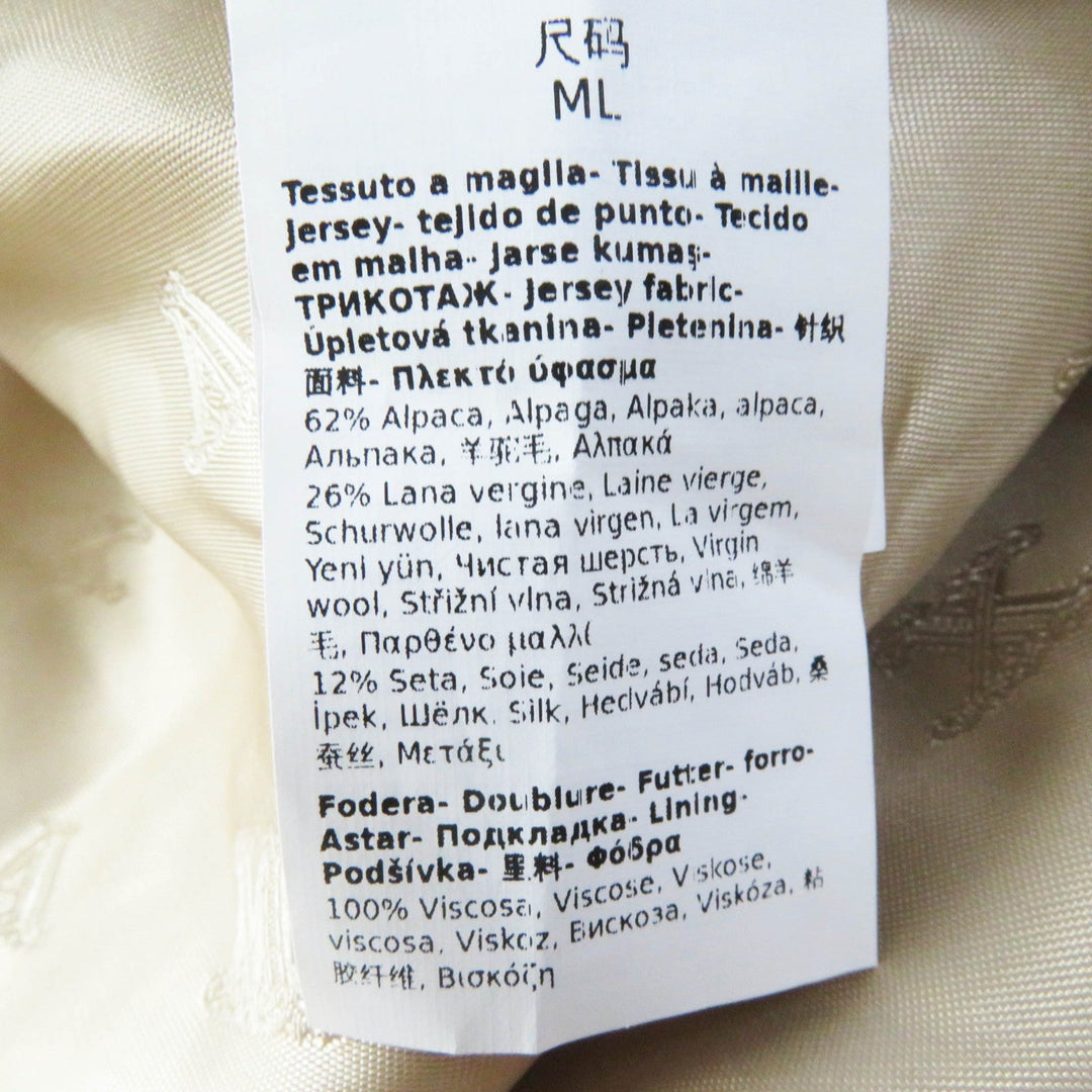 MAX MARA coat 23473601376 Outer: 62% alpaca, Outer: 26% wool, Outer: 12% silk, Lining: 100% viscose (rayon) beige White tag Teddy bear Women ML Used Authentic