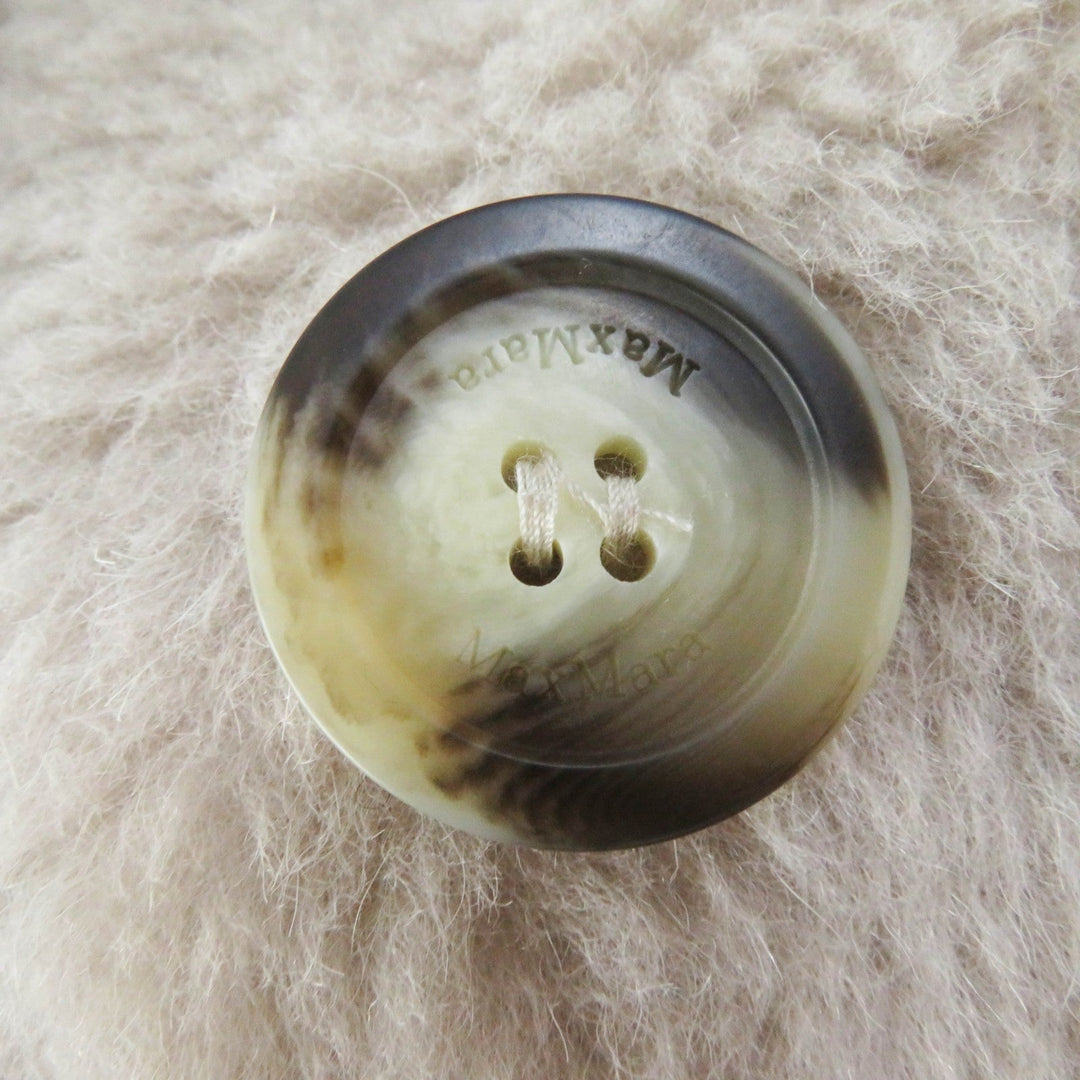 MAX MARA coat 23473601376 Outer: 62% alpaca, Outer: 26% wool, Outer: 12% silk, Lining: 100% viscose (rayon) beige White tag Teddy bear Women ML Used Authentic