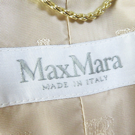 MAX MARA coat 23473601376 Outer: 62% alpaca, Outer: 26% wool, Outer: 12% silk, Lining: 100% viscose (rayon) beige White tag Teddy bear Women ML Used Authentic