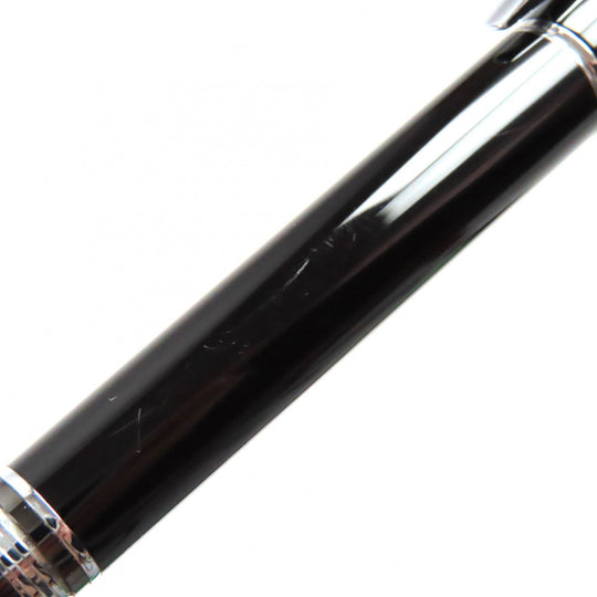 MONTBLANC Ballpoint pen Black Precious Rubbed Gin Black Silver star walker precious resin mens Used Authentic