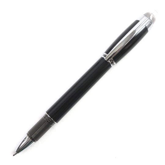 MONTBLANC Ballpoint pen Black Precious Rubbed Gin Black Silver star walker precious resin mens Used Authentic