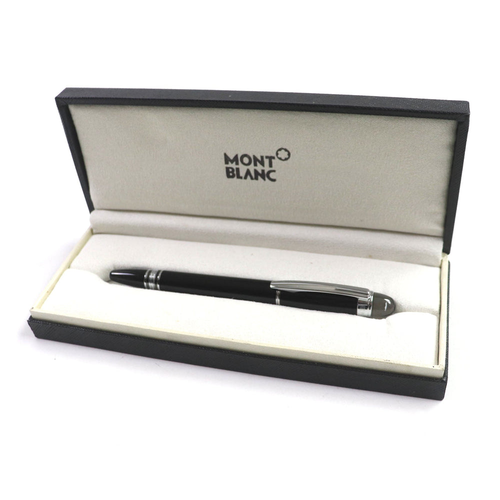 MONTBLANC Ballpoint pen Black Precious Rubbed Gin Black Silver star walker precious resin mens Used Authentic