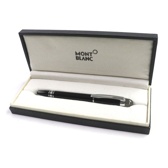 MONTBLANC Ballpoint pen Black Precious Rubbed Gin Black Silver star walker precious resin mens Used Authentic