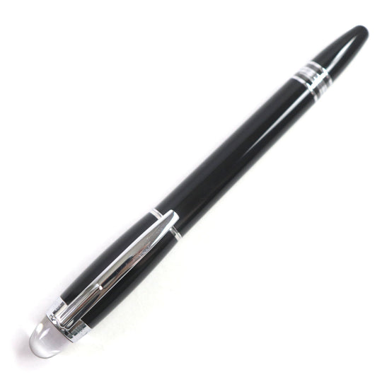 MONTBLANC Ballpoint pen Black Precious Rubbed Gin Black Silver star walker precious resin mens Used Authentic
