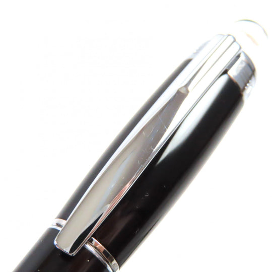 MONTBLANC Ballpoint pen Black Precious Rubbed Gin Black Silver star walker precious resin mens Used Authentic