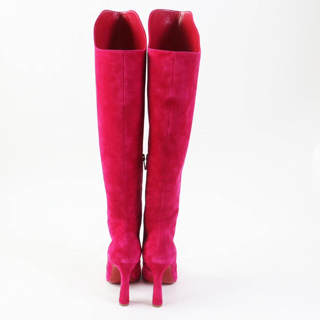 Christian Louboutin Knee high boots Main: Suede shocking pink ELEONOR BOTTA 100 Eleonor Botta Women 35 Used Authentic
