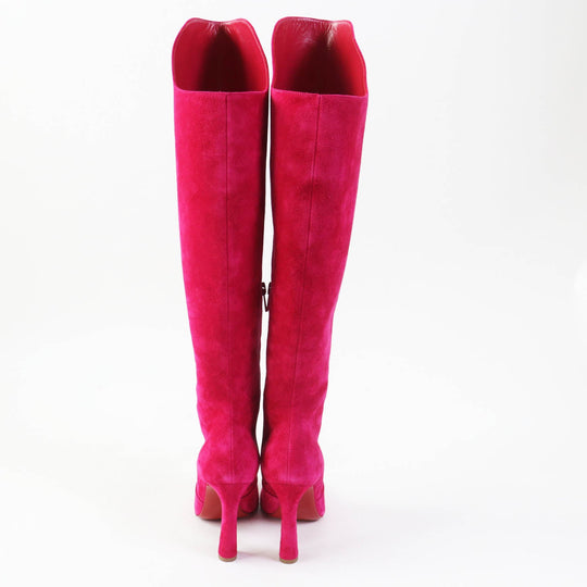 Christian Louboutin Knee high boots Main: Suede shocking pink ELEONOR BOTTA 100 Eleonor Botta Women 35 Used Authentic