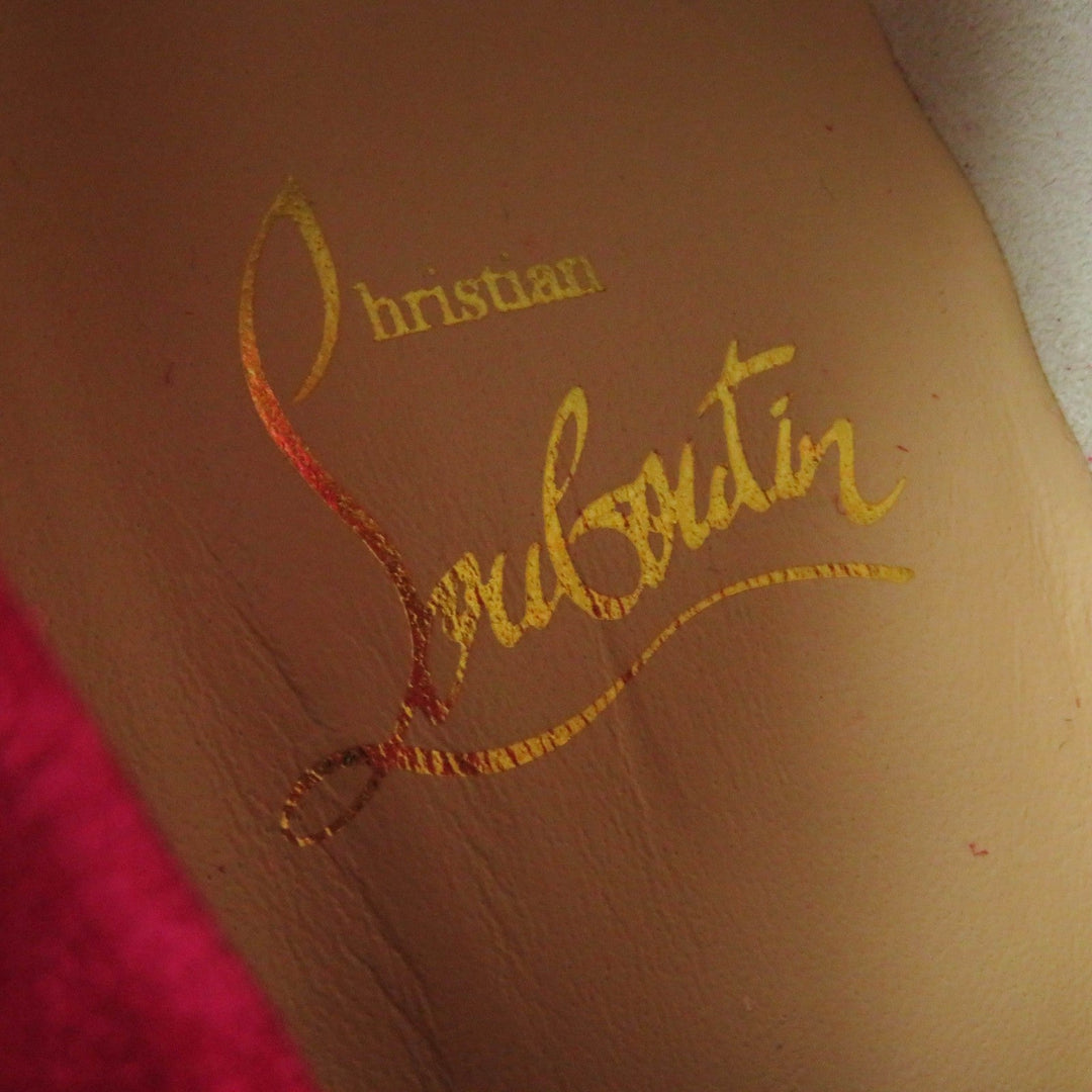 Christian Louboutin Knee high boots Main: Suede shocking pink ELEONOR BOTTA 100 Eleonor Botta Women 35 Used Authentic