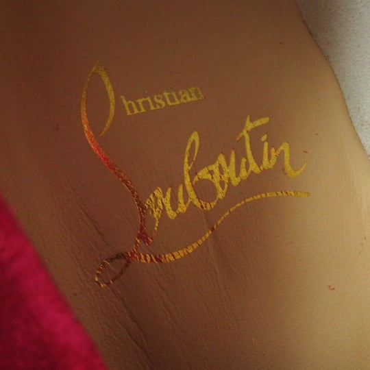 Christian Louboutin Knee high boots Main: Suede shocking pink ELEONOR BOTTA 100 Eleonor Botta Women 35 Used Authentic